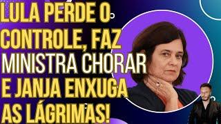 CIRCO: Lula perde o controle, faz a ministra chorar e Janja tem que enxugar as lágrimas!