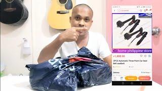 Unboxing 2pcs Automatic Three-Point Car Seat Belt (Autofriend Brand) from Lazada Quick Review