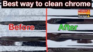 How to polish chrome to like new condition in seconds! (fastest easiest way to clean chrome)