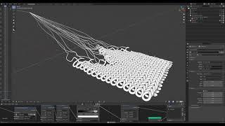 Blender 3.0 Geometrynodes Fully Procedural Knitting test.