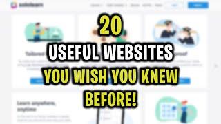 20 Useful Websites You Wish You Knew Before! 2024