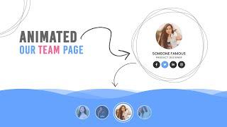 Animated Our Team Page Design using Html CSS & Javascript