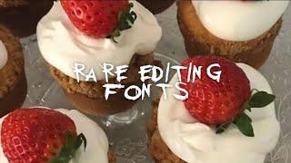 rare editing fonts!  huge font pack