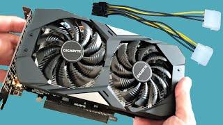 How to install a graphics card with power cable adapter
