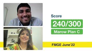 FMGE June’22- 3rd top scorer -(240/300) Dr Patel (Plan C) shares his success story using Marrow