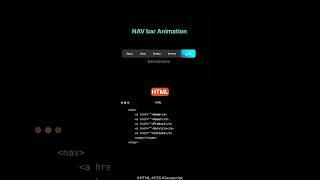 Create a Smooth Nav Bar Animation Using HTML & CSS #html #css #navbar #animation #webdevelopment
