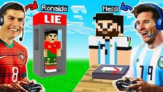 Ronaldo and Messi Playing Minecraft  Lie Detector! 