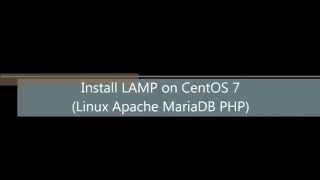 How to install Apache PHP MariaDB (Lamp) on Centos 7 Minimal HD