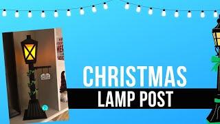 Assembly for the 3D Christmas Lamp Post FREE SVG Cut File Paper Craft with Cricut and Silhouette