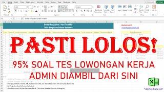 Soal Tes Lowongan Kerja Admin #1 (Tes Excel) - Free Download Soal + Penjelasan