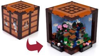 LEGO Minecraft The Crafting Box fan review! Reverent & immersive micro & macro builds | 21265