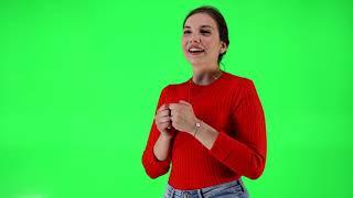 Green Screen Woman FREE Stock Footage