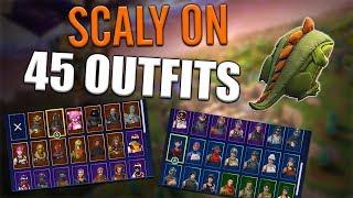 Scaly Back Bling on 45 Outfits | Rex - Fortnite