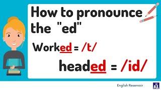 Pronounce English verb endings correctly (“ed” ending)