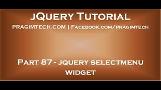 jquery selectmenu widget