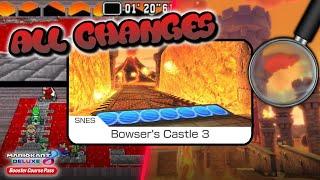 All SNES Bowser Castle 3 Changes FT @Jopes - Analysis & Comparison | Mario Kart 8 Deluxe BCP