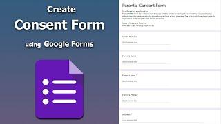 How to create an online consent form using google forms