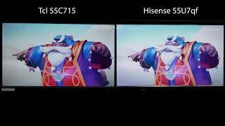 Tcl 55C715 vs Hisense 55U7qf (K0901 firmware)  sport test