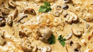 Chicken with Garlic Mushroom Sauce