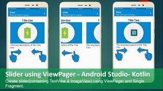 Slider using ViewPager - Android Studio - Kotlin