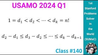 USAMO 2024 Problem 1 Solution Tutor AMC AIME USAJMO Math 12 10 8 Olympiad Preparation Practice Test