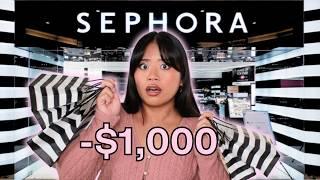 Yikes.. did I buy my $1,000 Sephora sale wishlist?  ️ (shop with me & haul)