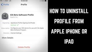 How to Uninstall Profile from Apple iPhone or iPad