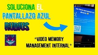  SOLUTION BLUE SCREEN error @elrubius  *Video Memory Management Internal* Windows 10