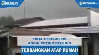 Viral Detik-detik Puting Beliung Terbangkan Atap Rumah di Temanggung