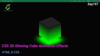 CSS 3D Glowing Cube Animation Effects