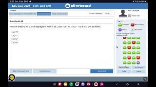 oliveboard live mock test today SSC CGL 2024 I