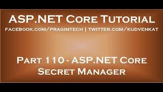 ASP NET Core secret manager