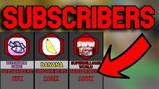 Bee Swarm YOUTUBERS Subscriber Count(Bee Swarm Simulator Roblox)