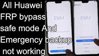 All HUAWEI FRP Bypass Safe mode And Emergency backup Not Working EMUI 9.1 And EMUI 10 New Method 3