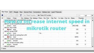 Increase internet speed || MikroTik router || Filter rules