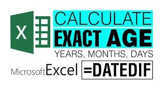 Excel Tips Calculating Exact Age Made Easy