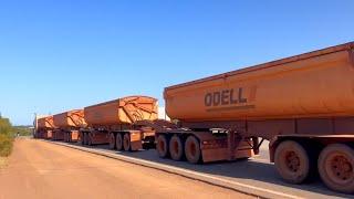 BIGGEST & LONGEST TRUCKS IN THE WORLD!! 120 trucks from Heavy Haulage - Quad Road Trains in action!