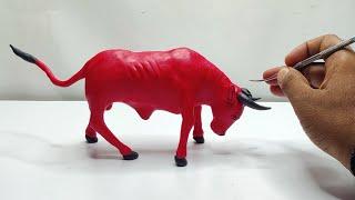 DIY Bull: How to make Bull with clay, clay modelling, clay art