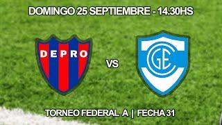 Torneo Federal A | Zona2 - Fecha 31 / Defensores Pronunciamiento vs Gimnasia y Esgrima CdelU