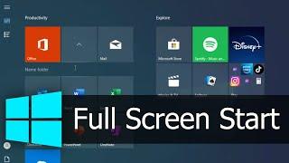 Windows 10 Full Screen Start Menus!