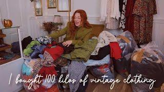 I've bought 100 kilos of vintage clothing | Unpacking & Try Ons