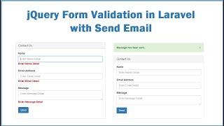 jQuery Form Validation in Laravel with Send Email