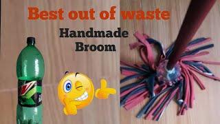 Reuse Old Clothe/How To Make Floor Cleaning Mop With Plastic Bottle And Old Tshirt/Handmade Mop/DIY