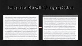 How to Create a Navigation Bar That Changes Color When You Scroll