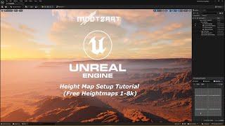 Unreal Engine 5 - Import 8k Heightmaps Tutorial Part 5 (Free Heightmaps)