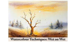 Soft and Dreamy Watercolour - Wet on Wet Technique for Mood and Depth in a Landscape | Demonstration