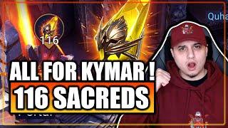  116 SACRED SHARDS FOR KYMAR !! THIS IS BONKERS !!  2X SACRED SUMMONS | Raid Shadow Legends