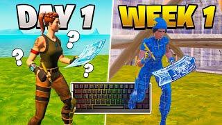 1 WEEK Controller To Keyboard And Mouse Progression! (Fortnite Controller To KBM)