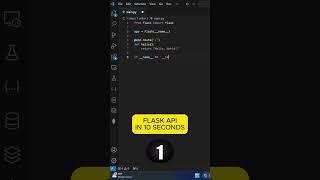 Python Flask API in 10 Seconds  #flaskapi