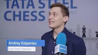 Andrey Esipenko joyful interview after beating Magnus Carlsen in TataSteelChessTournament